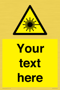 Custom Laser Hazard Sign